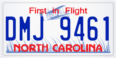 NC license plate DMJ9461