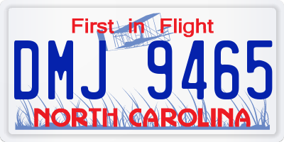 NC license plate DMJ9465