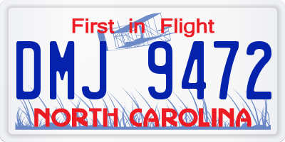 NC license plate DMJ9472