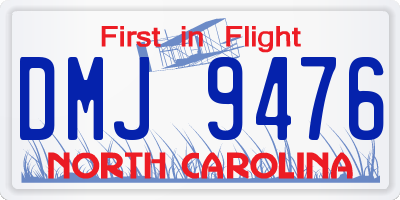 NC license plate DMJ9476