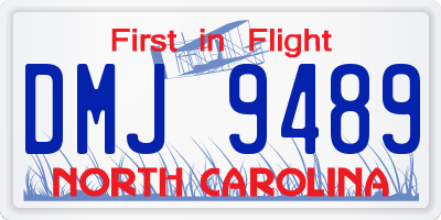 NC license plate DMJ9489