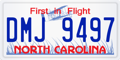NC license plate DMJ9497