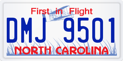 NC license plate DMJ9501