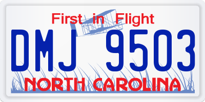 NC license plate DMJ9503
