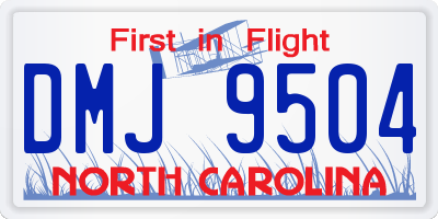 NC license plate DMJ9504