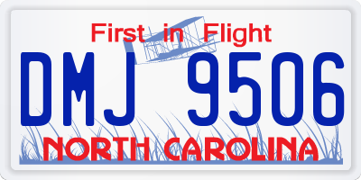NC license plate DMJ9506