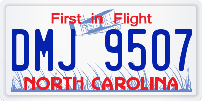 NC license plate DMJ9507