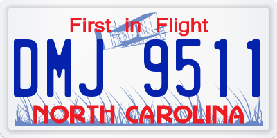 NC license plate DMJ9511