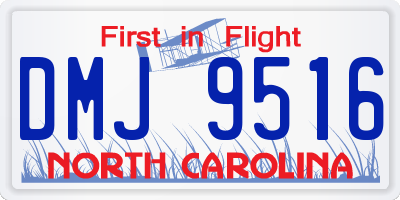 NC license plate DMJ9516
