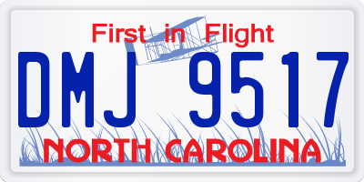 NC license plate DMJ9517