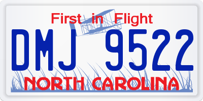 NC license plate DMJ9522