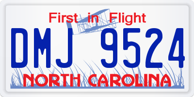 NC license plate DMJ9524