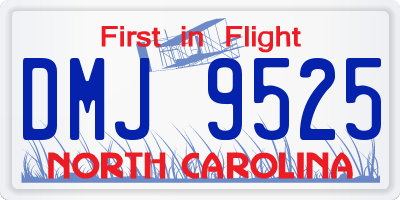 NC license plate DMJ9525