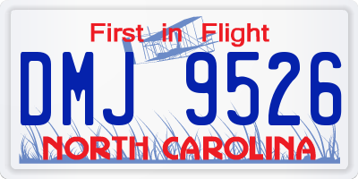 NC license plate DMJ9526