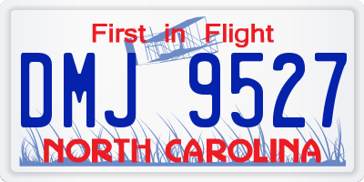NC license plate DMJ9527