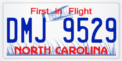 NC license plate DMJ9529