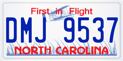 NC license plate DMJ9537