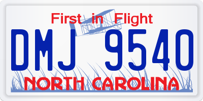 NC license plate DMJ9540