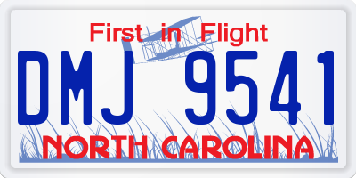 NC license plate DMJ9541