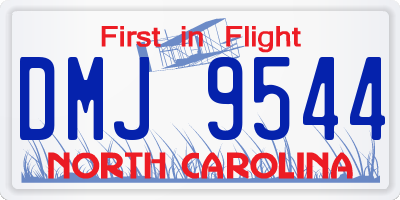 NC license plate DMJ9544