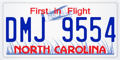 NC license plate DMJ9554