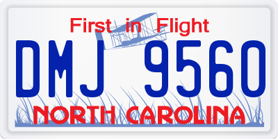 NC license plate DMJ9560