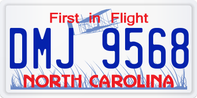 NC license plate DMJ9568