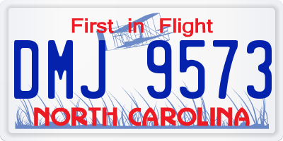 NC license plate DMJ9573