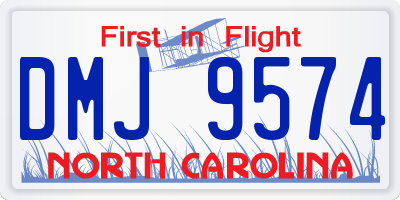 NC license plate DMJ9574