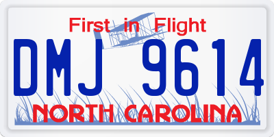 NC license plate DMJ9614