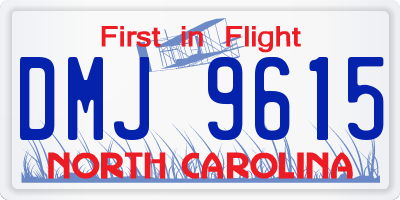 NC license plate DMJ9615