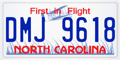NC license plate DMJ9618