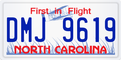 NC license plate DMJ9619