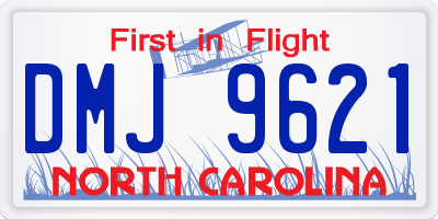 NC license plate DMJ9621