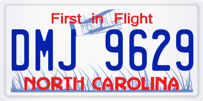 NC license plate DMJ9629