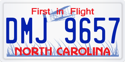 NC license plate DMJ9657