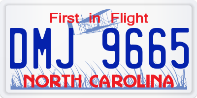NC license plate DMJ9665