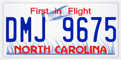 NC license plate DMJ9675