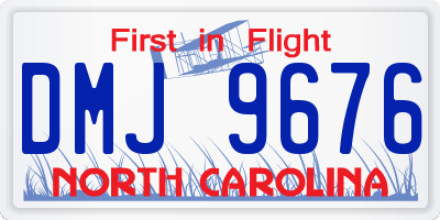 NC license plate DMJ9676