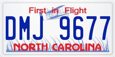 NC license plate DMJ9677