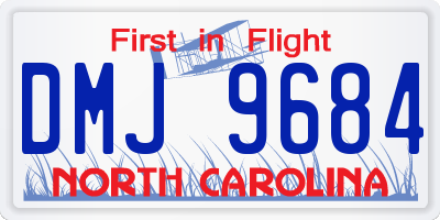 NC license plate DMJ9684