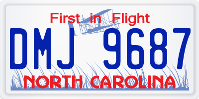 NC license plate DMJ9687