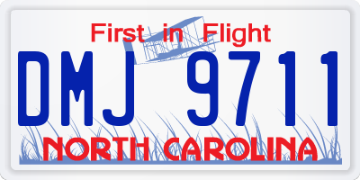 NC license plate DMJ9711