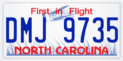 NC license plate DMJ9735