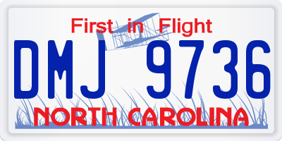 NC license plate DMJ9736