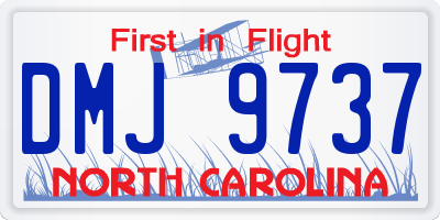 NC license plate DMJ9737