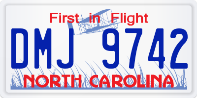 NC license plate DMJ9742