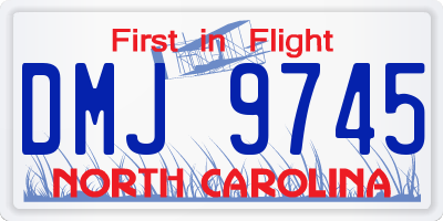 NC license plate DMJ9745