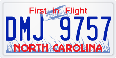 NC license plate DMJ9757