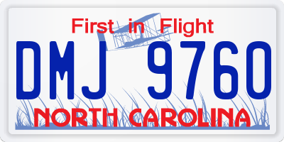 NC license plate DMJ9760
